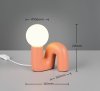 Lampka stołowa nocna pomarańczowa ceramiczna designerska dekoracyjna na komodę QUINN R56821040 RL